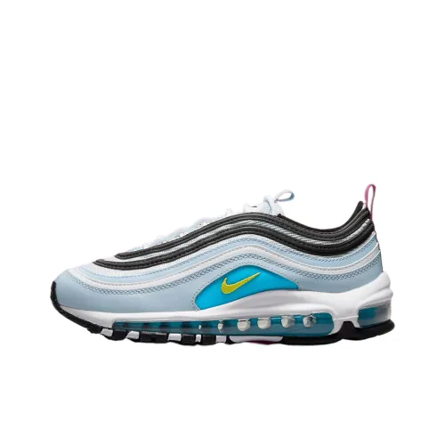 Nike Air Max 97 'Синий Шепот' Амортизация и Дышащий Низкий Топ KIDS Lifestyle Shoes Серо-голубой