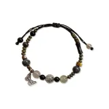 Акварель, бусина, бабочка, браслет