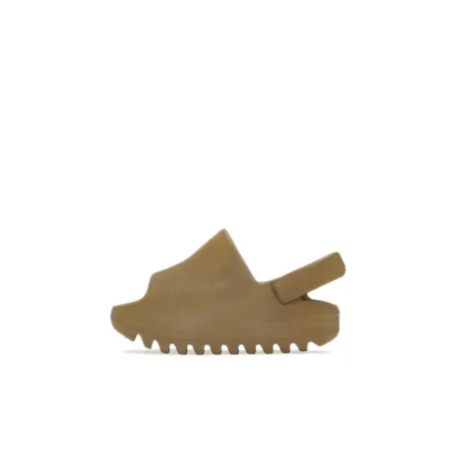 Adidas Originals Yeezy Slide Охра Противоскользящий Низкий Топ Обувь для малышей Военный стиль Коричневый Infant And Toddler