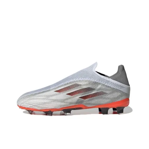Adidas X Speedflow + FG J Противоскользящие Устойчивые к истиранию Низкие Детские Футбольные Бутсы Серый Красный Подростки
