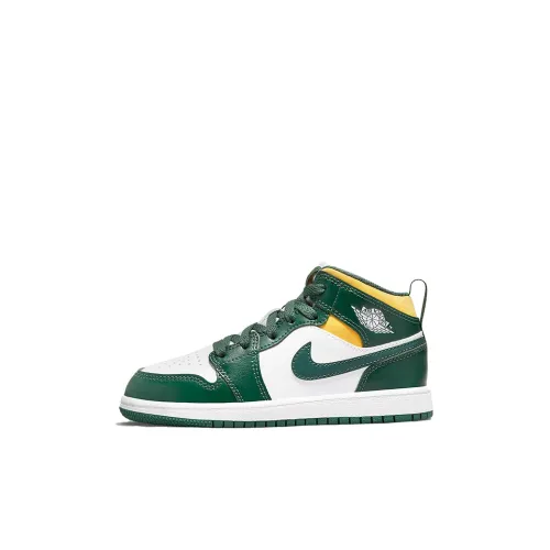 Jordan Air Jordan 1 Детские баскетбольные кроссовки MID Топ Pre School