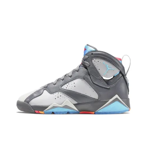 Jordan Air JORDAN 7 High Топ Детские Баскетбольные Кроссовки Серый