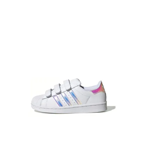 Adidas Originals SUPERSTAR Slip-Resistant Низкий Топ Детские Скейтбординг Белый для Дети 3-7 лет
