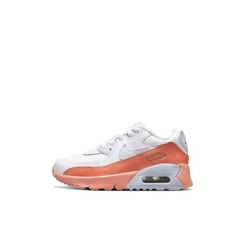 Nike Air Max 90 Kids Lifestyle Shoes Белый Оранжевый Детские 3-7 лет