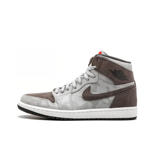 Jordan Air Jordan 1 Ретро High CAMO 3M Wolf GREY High Топ Детские баскетбольные кроссовки Серый камуфляж Подростки