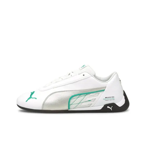 PUMA Mercedes F1 Low Топ Детские Беговые Кроссовки Белый Зеленый Подростки