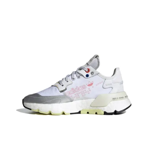 Adidas Originals Nite Jogger Аbrasion Resistant Kids Lifestyle Shoes Белый Серебряный Подростки