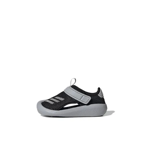 Adidas Slip-resistant Shock Absorbers Низкие Топ Обувь для младенцев и малышей Черный Серый Infant And Toddler