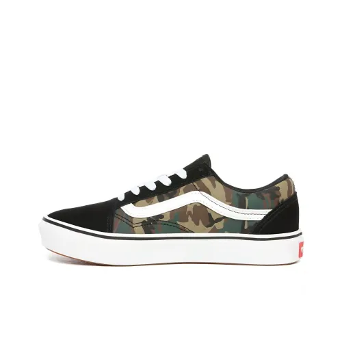 Vans Old Skool Collection ComfyCush Low Топ Детские Скейтбординги Черный Камуфляж Подростки