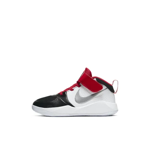 Nike Team Hustle D 9 Auto BP Low Топ Детские Баскетбольные кроссовки Черный белый Для детей от 3 до 7 лет