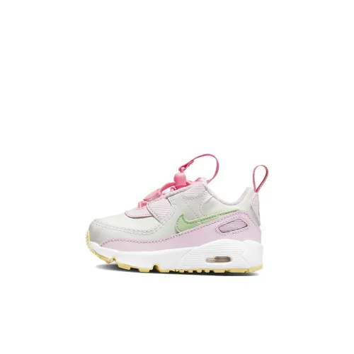 Nike Air Max 90 Low Топ Обувь для малышей Бело-розовая Infant And Toddler