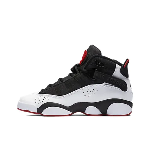 Jordan Air Jordan 6 Кольца High Топ Детские Баскетбольные Кроссовки Черно-белая панда