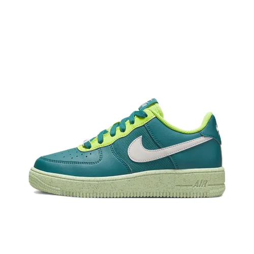 Nike Air Force 1 Crater Slip-Resistant Abrasion-Resistant Low Top Детские Скейтбординги Зеленый Подростки