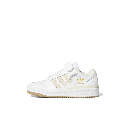 Adidas Originals FORUM Low J Low Топ Детские Скейтбординги Экрю Детский