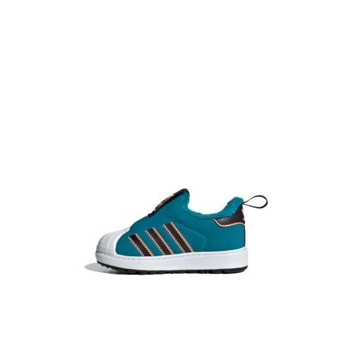 Adidas Originals SUPERSTAR LOW Топ Обувь для малышей Синий Черный Белый Infant и Toddler