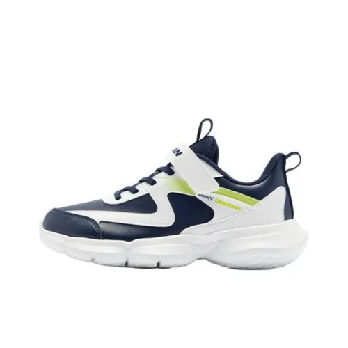 QIAODAN Slip-resistant Abrasion-resistant Low Top Детская беговая обувь Синие Белые Подростки