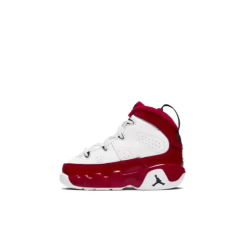 Jordan Air Джордан 9 Ретро Амортизация Износостойкий Высокий Топ Обувь для малышей Белый и красный Infant Wa Toddler