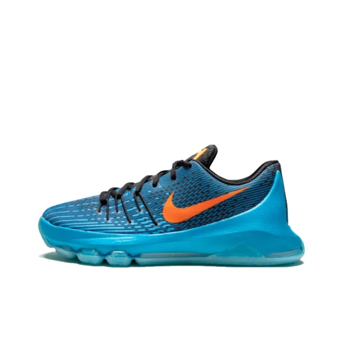 Nike KD 8 'OKC' KD 8 противоскользящие устойчивые к истиранию низкий топ детские баскетбольные кроссовки синий для подростков