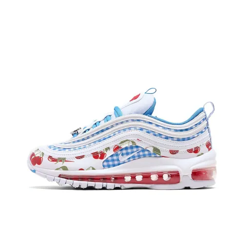 Nike Air Max 97 Low Топ Детские Беговые Кроссовки Белый Синий Красный Подростки