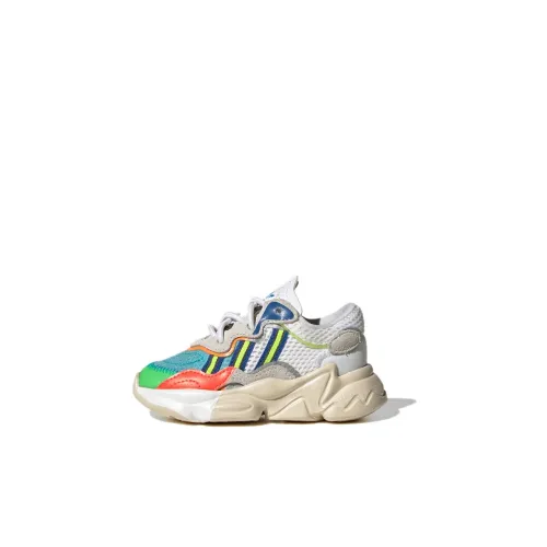 Adidas Originals Ozweego Series Низкий Топ Обувь для малышей Белый Синий Infant и Toddler