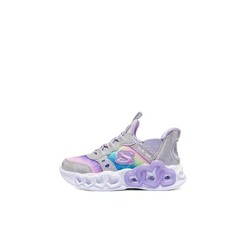 Skechers Hands Бесплатно Slip Ins Anti KICK Низкий Топ Малыш Обувь Серебристо-фиолетовый Infant And Toddler