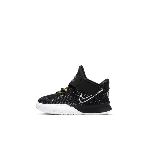 Nike Kyrie 7 MID Топ Баскетбольные кроссовки Черный белый Для малышей и детей младшего возраста