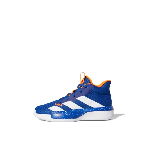 Adidas Pro Next 2019 K Slip Resistant MID Топ Детские Баскетбольные Кроссовки Синий Белый Оранжевый Детский