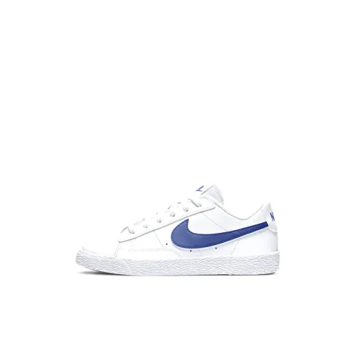 Nike Blazer Low Топ Детский Скейтбординг Белый Синий Дети Возраст 3-7 Лет