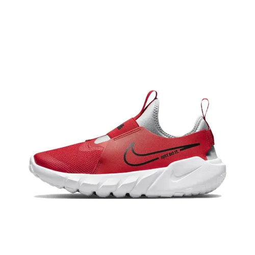 nike Flex Runner 2 Амортизаторы Shock Absorbers Противоскользящие Устойчивые к истиранию Низкий Топ Детские беговые кроссовки Красный черный Подростки