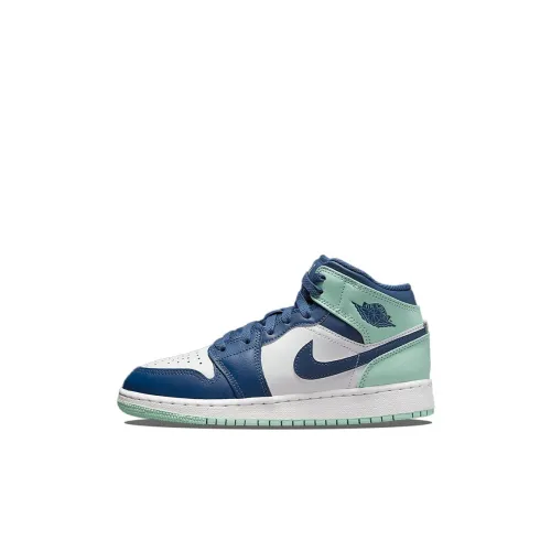Jordan Air Jordan 1 MID Топ Детские Баскетбольные Кроссовки