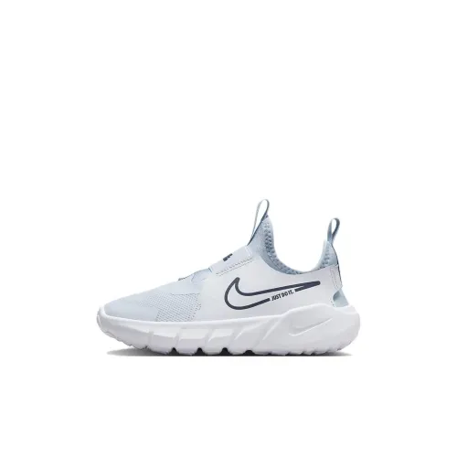 Nike Flex Runner 2 Амортизация Износостойкий Низкий Топ Беговые кроссовки Серый Белый Детский