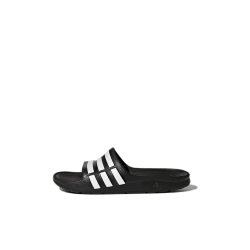 Adidas Duramo Series Устойчивые к истиранию Детские домашние тапочки Угольно-черный Детский