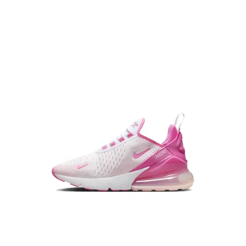 Nike Air Max 270 Устойчивый к истиранию Дышащий Низкий Топ Детская Беговая Обувь Розовая Детская