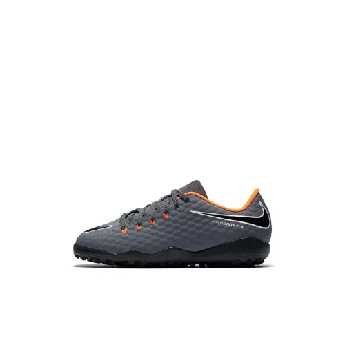 nike Hypervenom Phelon Jr PHANTOMX 3 ACADEMY TF Низкие Топы Футбольные бутсы для газона Серый Детский