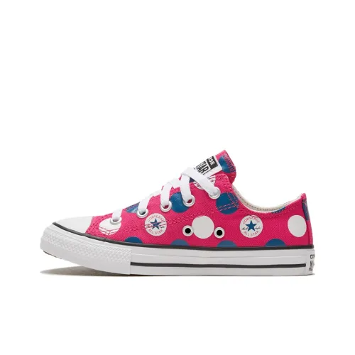 Converse Chuck Taylor All Star Low Топ KIDS Кеды Синий Розовый Полка Дотс Подростки