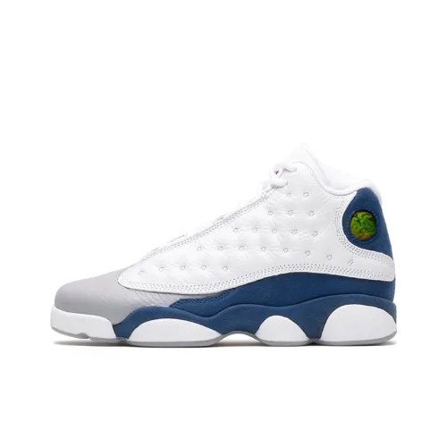 Jordan Air Jordan 13 Ретро MID Топ Детские Баскетбольные Кроссовки Белый Синий