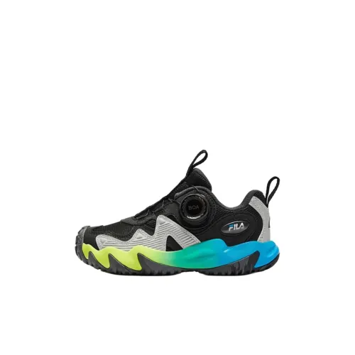 FILA KIDS BOA Детские кроссовки для тренировок Низкий топ Черный/Серебристый Пепельный BS Для дошкольников