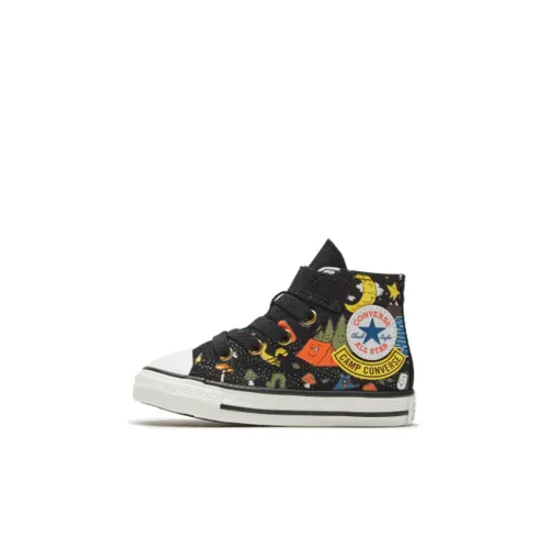 Converse Chuck Taylor All Star 1V Мультяшный Принт Высокие Кеды Черные для Малышей и Детей