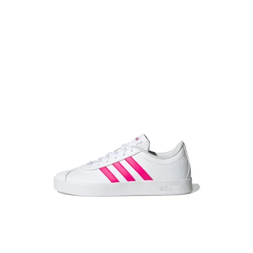 ADIDAS NEO VL Court 2,0 K Дышащий Низкий Топ Детский Скейтбординг Белый Розовый Детский