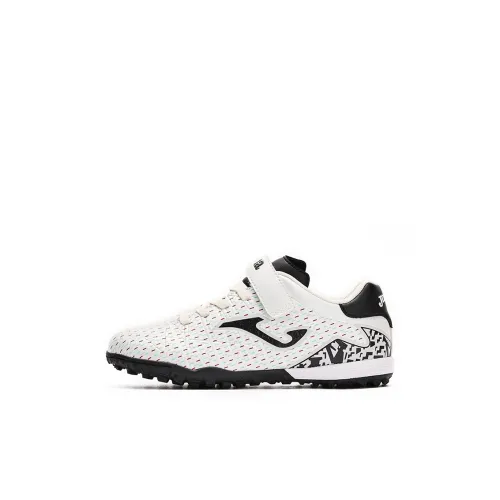 Joma Slip-resistant Abrasion-resistant Breathable Low-Top Детская футбольная обувь Белый Черный Детская