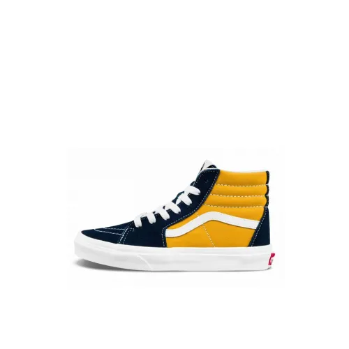 Vans SK8 High Топ Детские Скейтбординги Синий Желтый для детей 3-7 лет