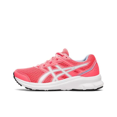 Asics Jolt 3 Устойчивый к истиранию Дышащий Низкий Топ Детская Беговая Обувь Кораллово-Розовый Белый Подростки