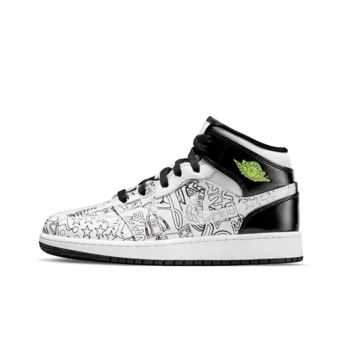 JORDAN Air Jordan 1 Детская баскетбольная обувь MID Топ Унисекс