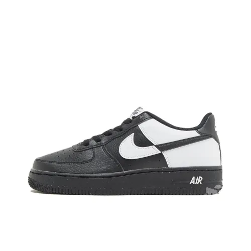 Nike Air Force 1 Low Топ Детские Скейтбординги Черный Белый