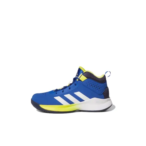 Adidas Cross Em Up 5 Slip-resistant Abrasion-resistant MID Детский топ Детские футбольные бутсы Синий Детский