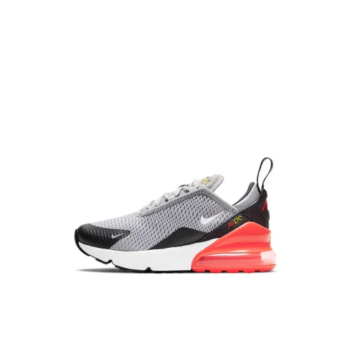 Nike Air Max 270 Kids Lifestyle Shoes Черный Серый Оранжевый Детские 3-7 лет