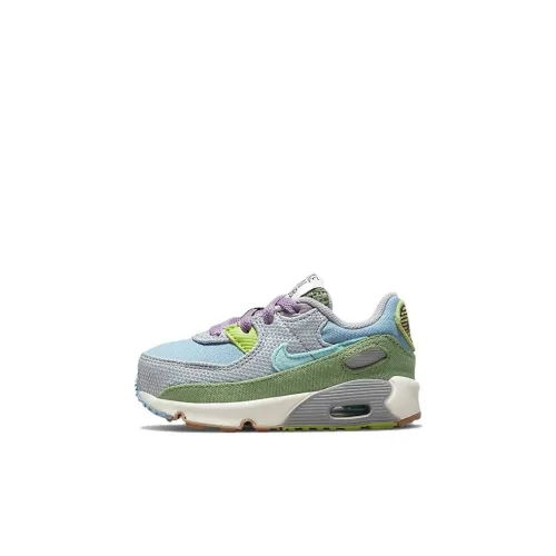 Nike Air Max 90 Амортизация Износостойкий Низкий Топ Обувь для малышей Новорожденный и Малыш