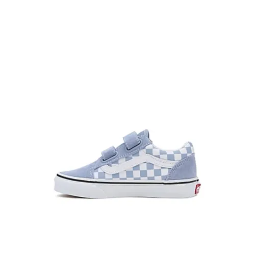 Vans Old Skool Детские Скейтбординги Низкие Топы Сине-Белые Для Детей Дошкольного Возраста