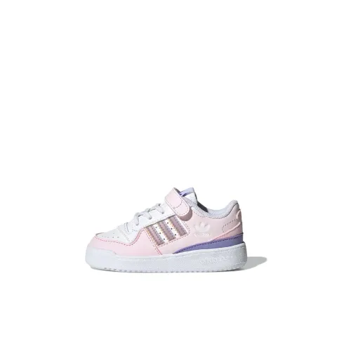Adidas Originals FORUM Low El I Low Топ Обувь для малышей Розово-белый Infant And Toddler