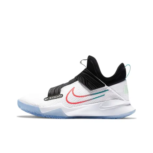 Nike Zoom Flight Rebound Low Top Детские Баскетбольные Кроссовки Белый Зеленый Красный
